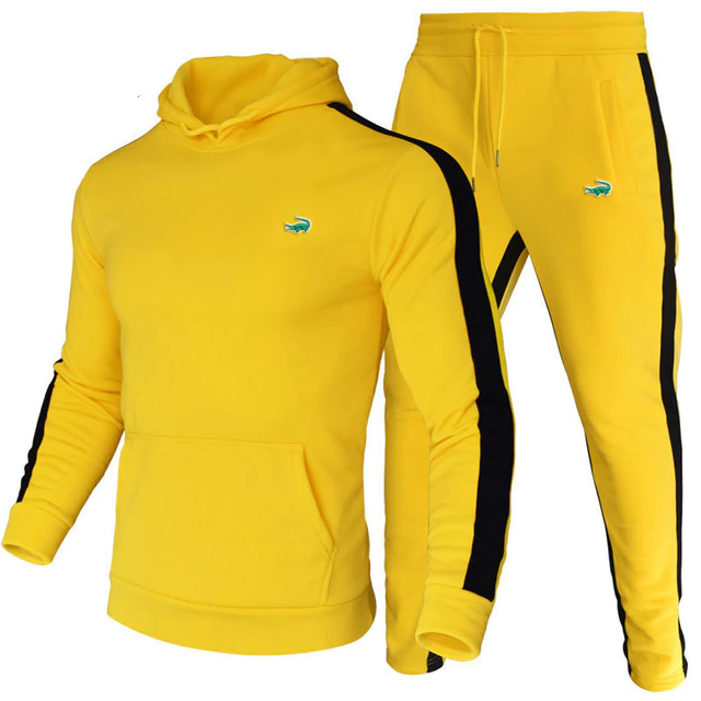 Hoodie Sweatshirt+pants Pullover Hood Sportwear Suit 2 Pieces Sets - Men