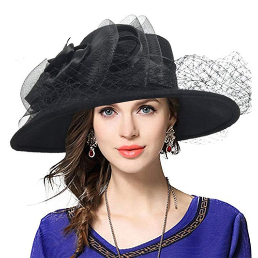 Women Fascinators Wide Brim Cocktail Hat