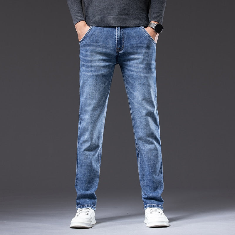 Men Smoky Gray Regular Fit Stretch Denim Jeans