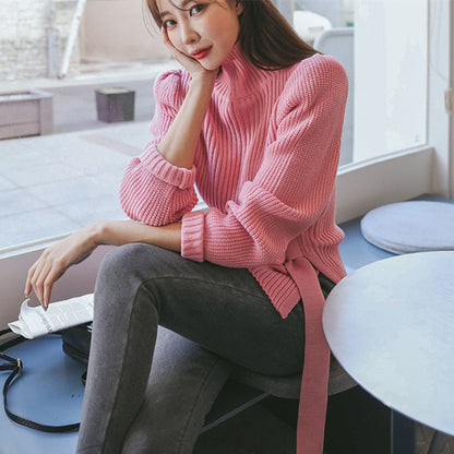 Knitted Turtleneck Sweater for Women