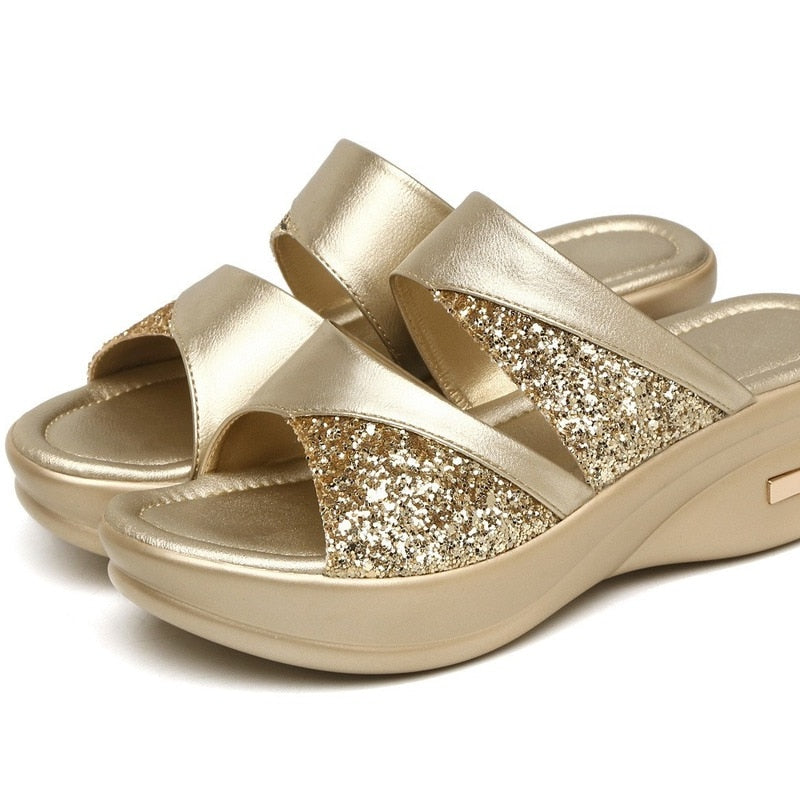 Fish Mouth Slippers Wedges for Women