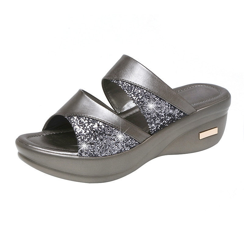 Fish Mouth Slippers Wedges for Women