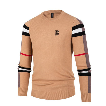 High End Casual Strip Knitwear for Men