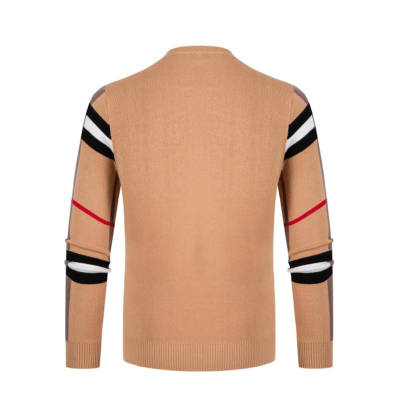 High End Casual Strip Knitwear for Men