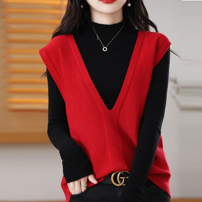 Knitted Sweater Vest for Women