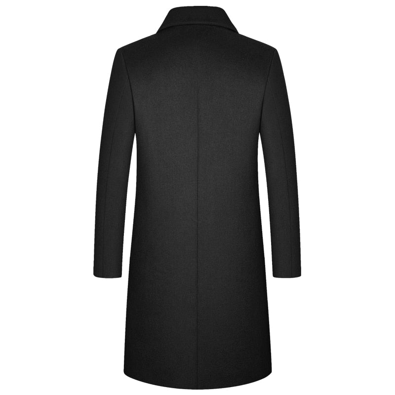 Wool Blends England Style Winter Wool Coat for Men