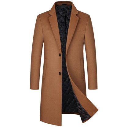 Wool Blends England Style Winter Wool Coat for Men