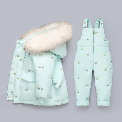 Winter Down Jacket Jumpsuit Baby Boy Sets