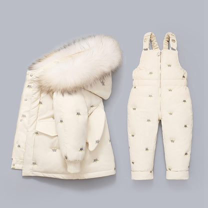 Winter Down Jacket Jumpsuit Baby Boy Sets