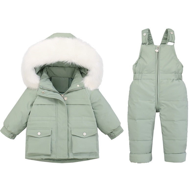 Winter Down Jacket Jumpsuit Baby Boy Sets