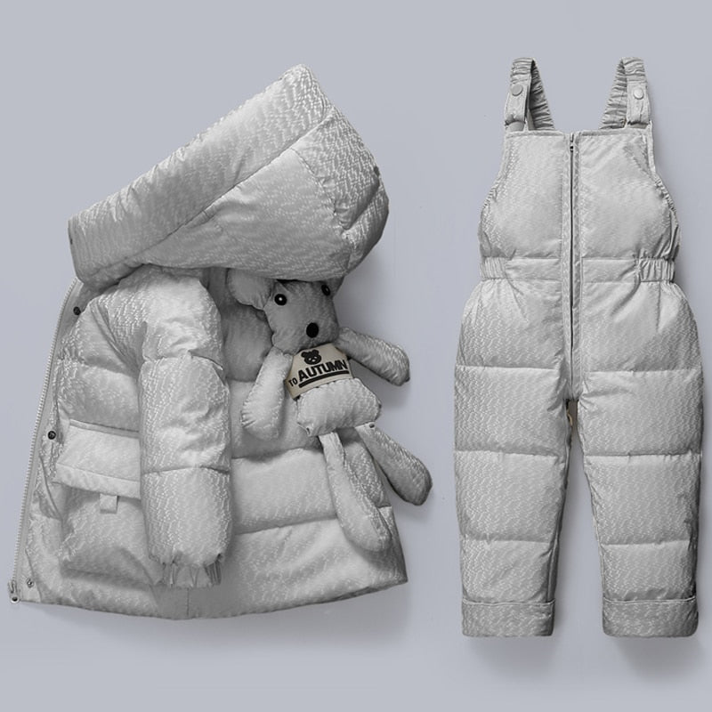 Winter Down Jacket Jumpsuit Baby Boy Sets