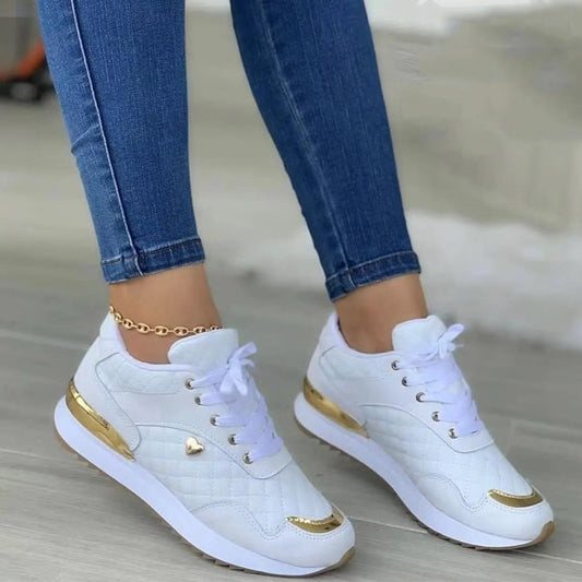 Sneakers Platform Shoes PU Leather Patchwork