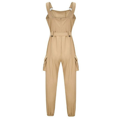 Jumpsuit Sleeveless with Pocket and Belt