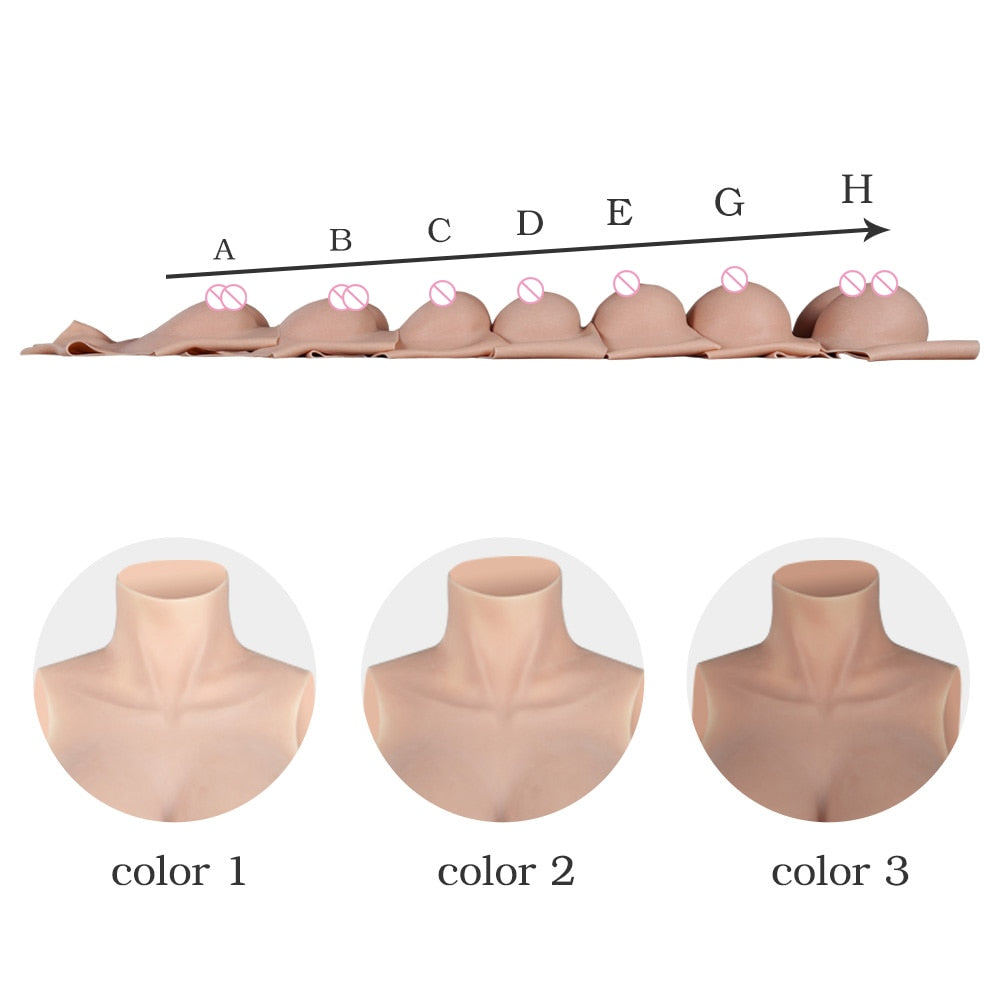 Silicone Breast Forms A/b/c/d/e/g/h Cup Huge Fake Boobs – Azahshopping