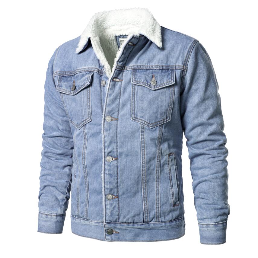 Men Light Blue Denim Jackets