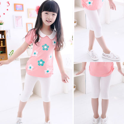 Girls Knee Length Kid Fifth Pants Candy Color