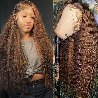 Highlight Ombre 13x4 Lace Front Wig – Curly Human Hair