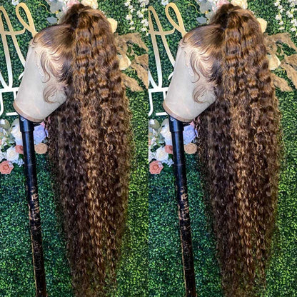 Highlight Ombre 13x4 Lace Front Wig – Curly Human Hair