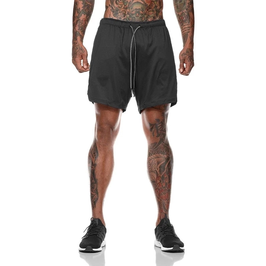 Double pocket Sport Shorts Men Sportswear