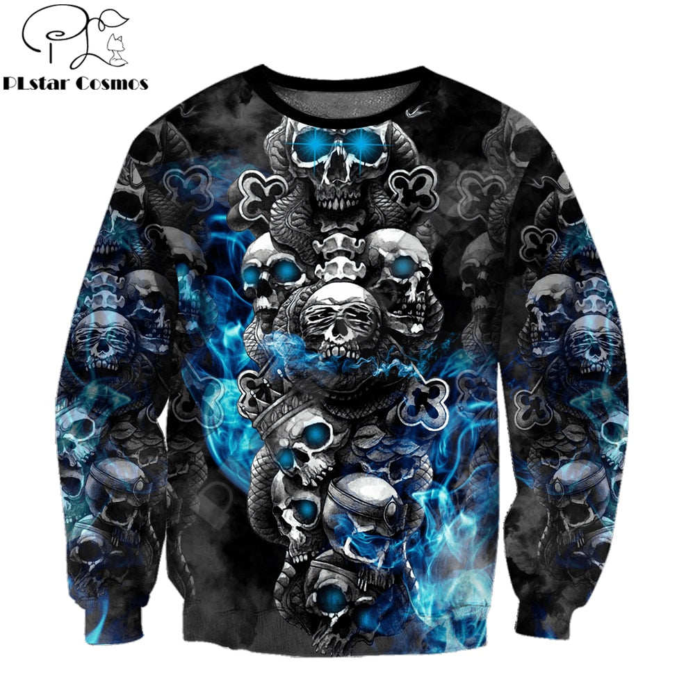 Skull Funny Pattern 3D Printed Hoodie ; Sweatshirt Autumn Unisex zipper Hoodies Casual Sport