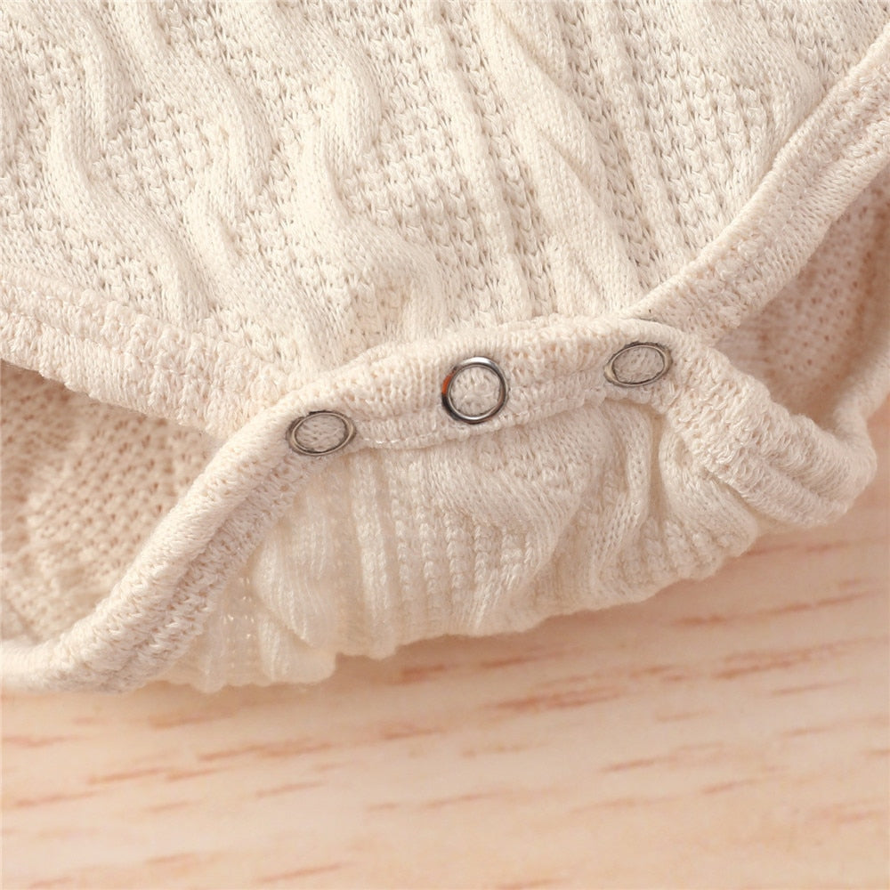 Knitted Warm 2pcs Suit Toddler Girl Boy Long Sleeve Romper
