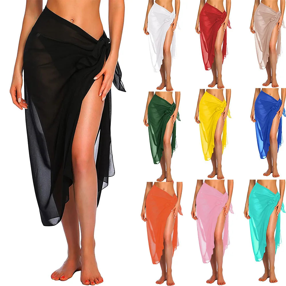 Womens Long&Short Sarong Swimsuit Coverups