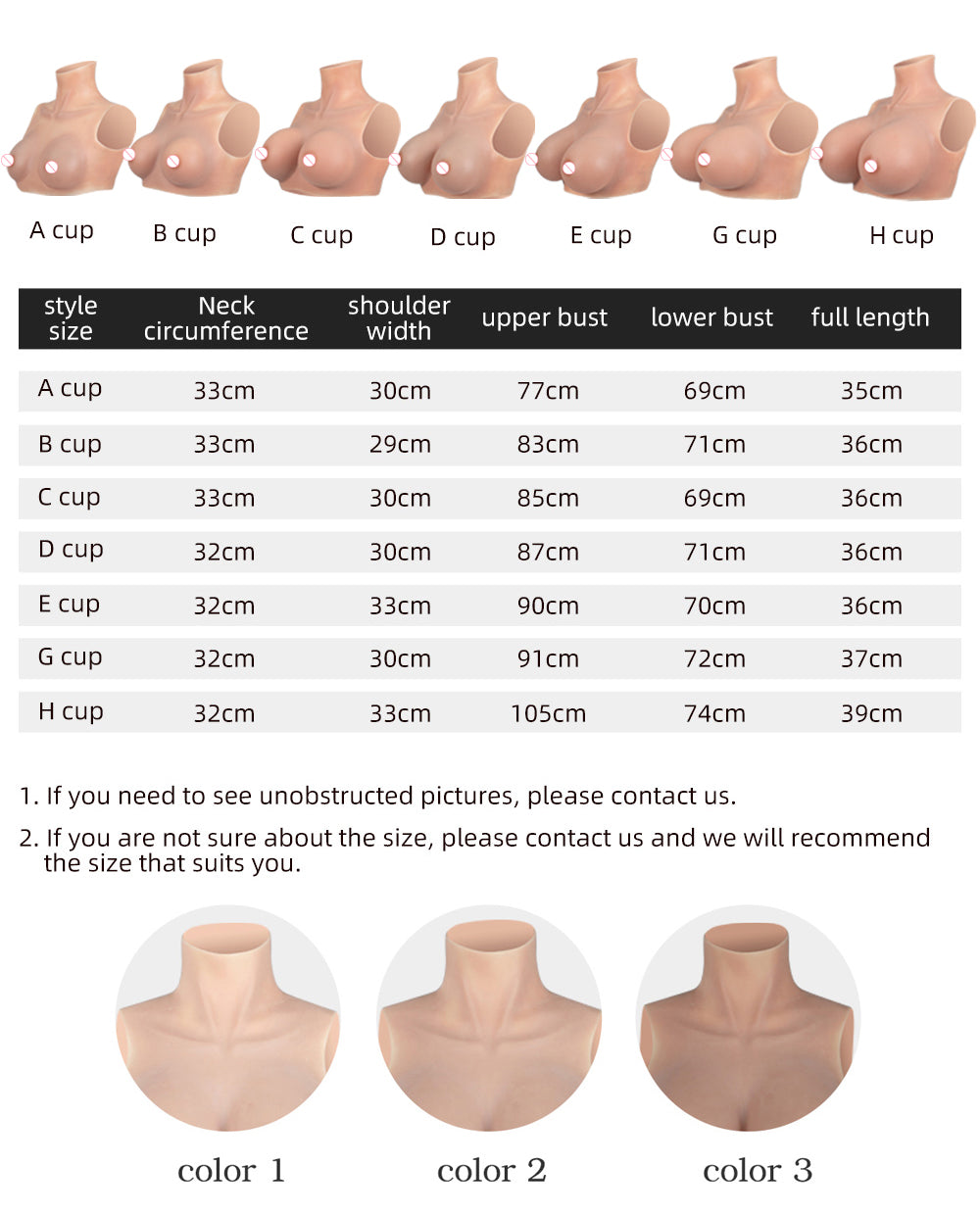 Silicone Breast Forms A/b/c/d/e/g/h Cup Huge Fake Boobs – Azahshopping