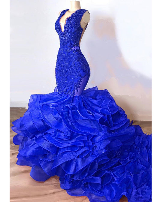 Elegant Royal Blue Mermaid Prom/ Evening / Party Dress/ gown - Azahshopping