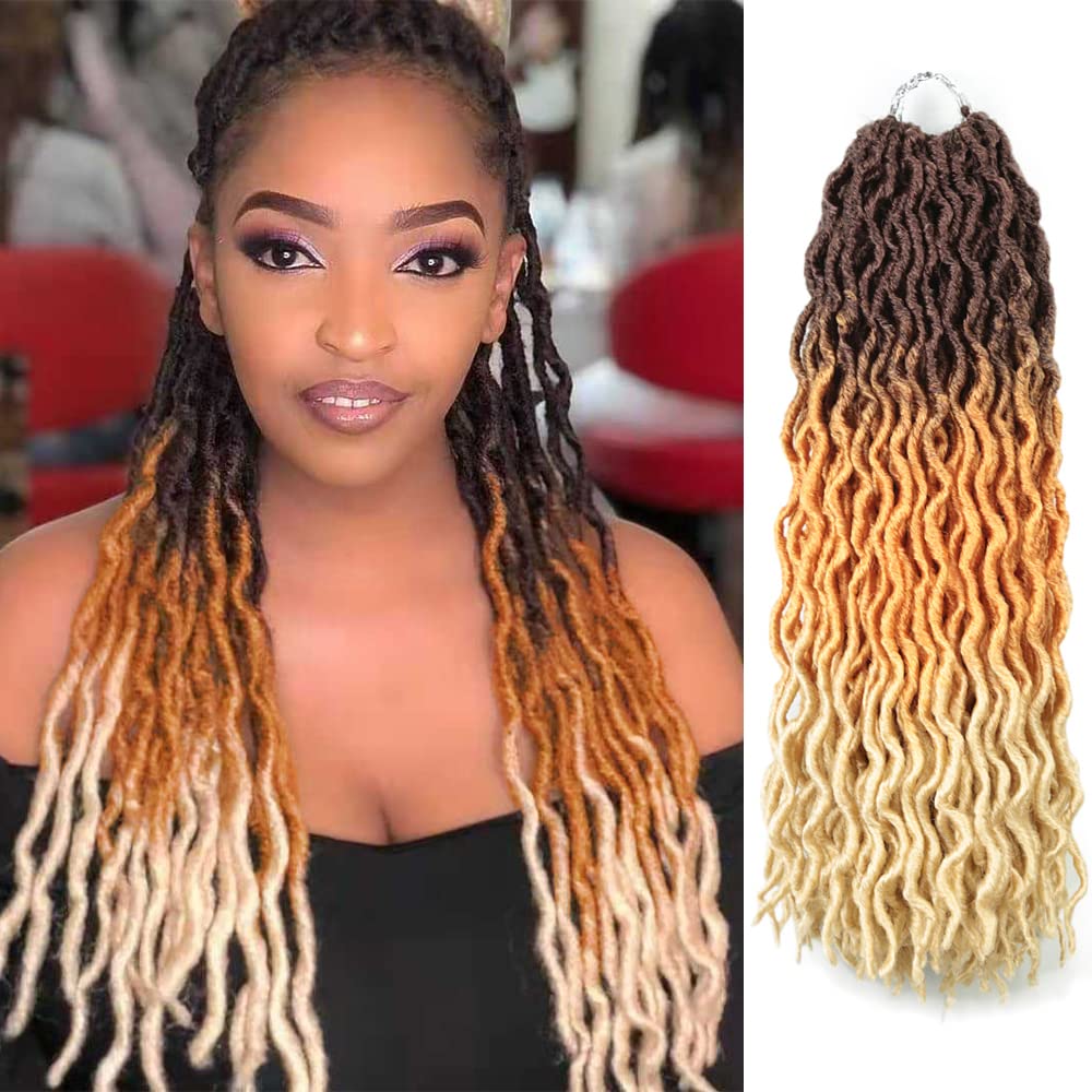 5packs/lot 18inch Braids Dreadlocks 3 Tone Curly Wavy Twist Extensions