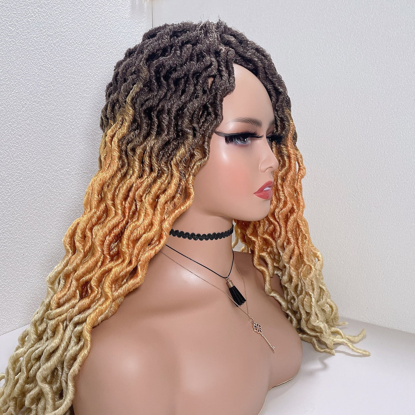 5packs/lot 18inch Braids Dreadlocks 3 Tone Curly Wavy Twist Extensions