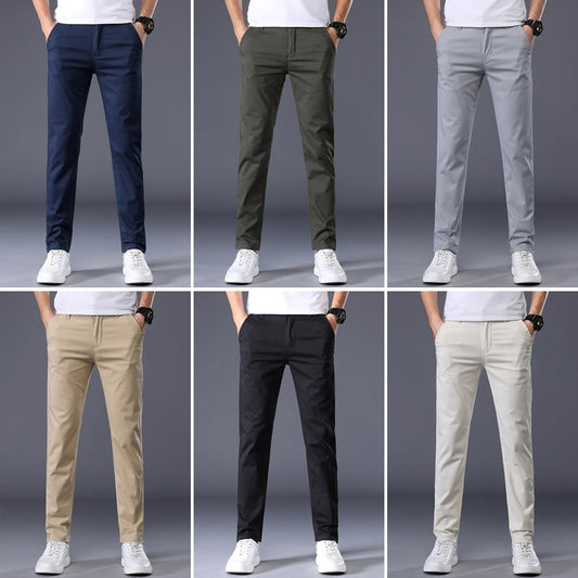 Stretch Cotton Slim Pants for Men