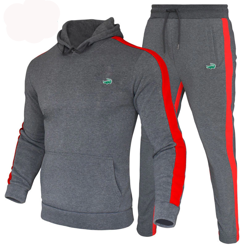 Hoodie Sweatshirt+pants Pullover Hood Sportwear Suit 2 Pieces Sets - Men