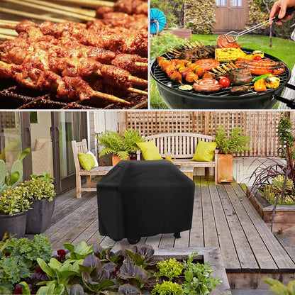 Waterproof BBQ Gas Grill Cover, Polyester Easy On/Off, Dustproof Fade Resistant for Weber Char-Broil Nexgrill and More Grills