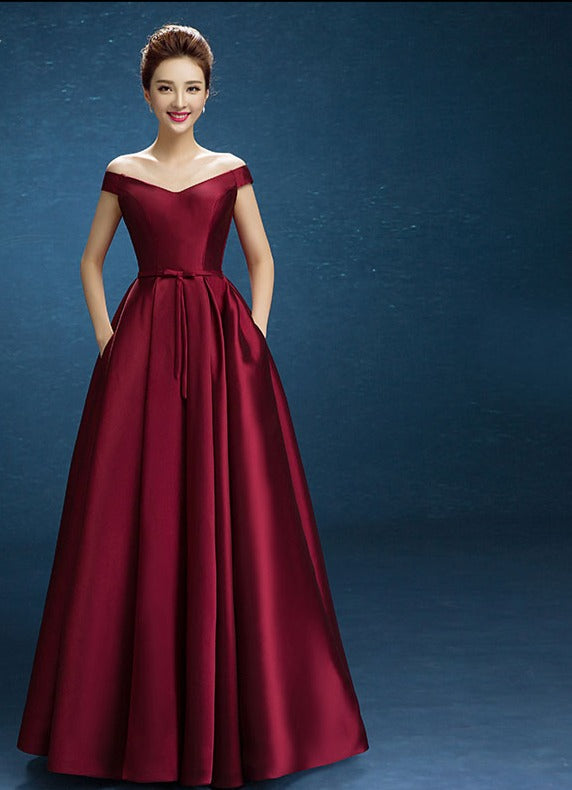 Red Party Prom - Ball Bridal Evening Dress - Azahshopping