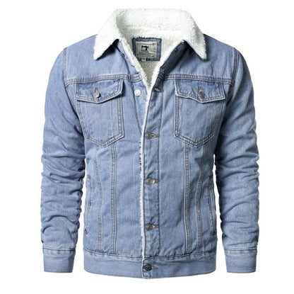 Men Light Blue Denim Jackets