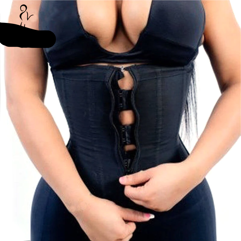 Latex Waist Trainer Body Shaper Corsets with Zipper Cincher