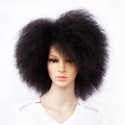 Fiber Yaki Straight Wig for Women Wine Red Brown Black|Synthetic None-Lace Wigs|