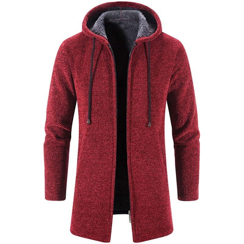 Winter Cashmere Chenille Outer Windbreaker - Trench Coat