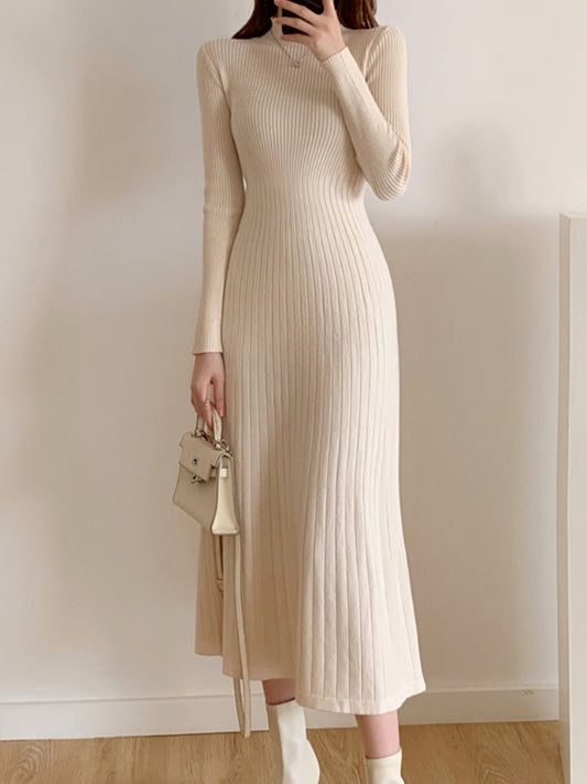 Slim Long Sleeve Party Midi Dress For Women