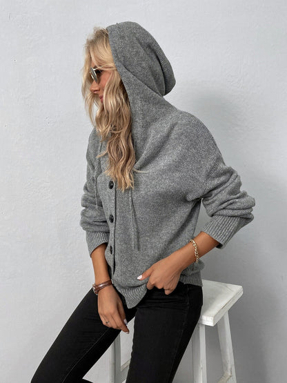 Hooded Knitted Jacket for Women