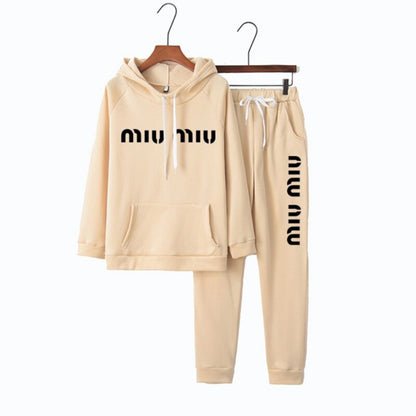 Printed Hoodie + Pants Tracksuit Set