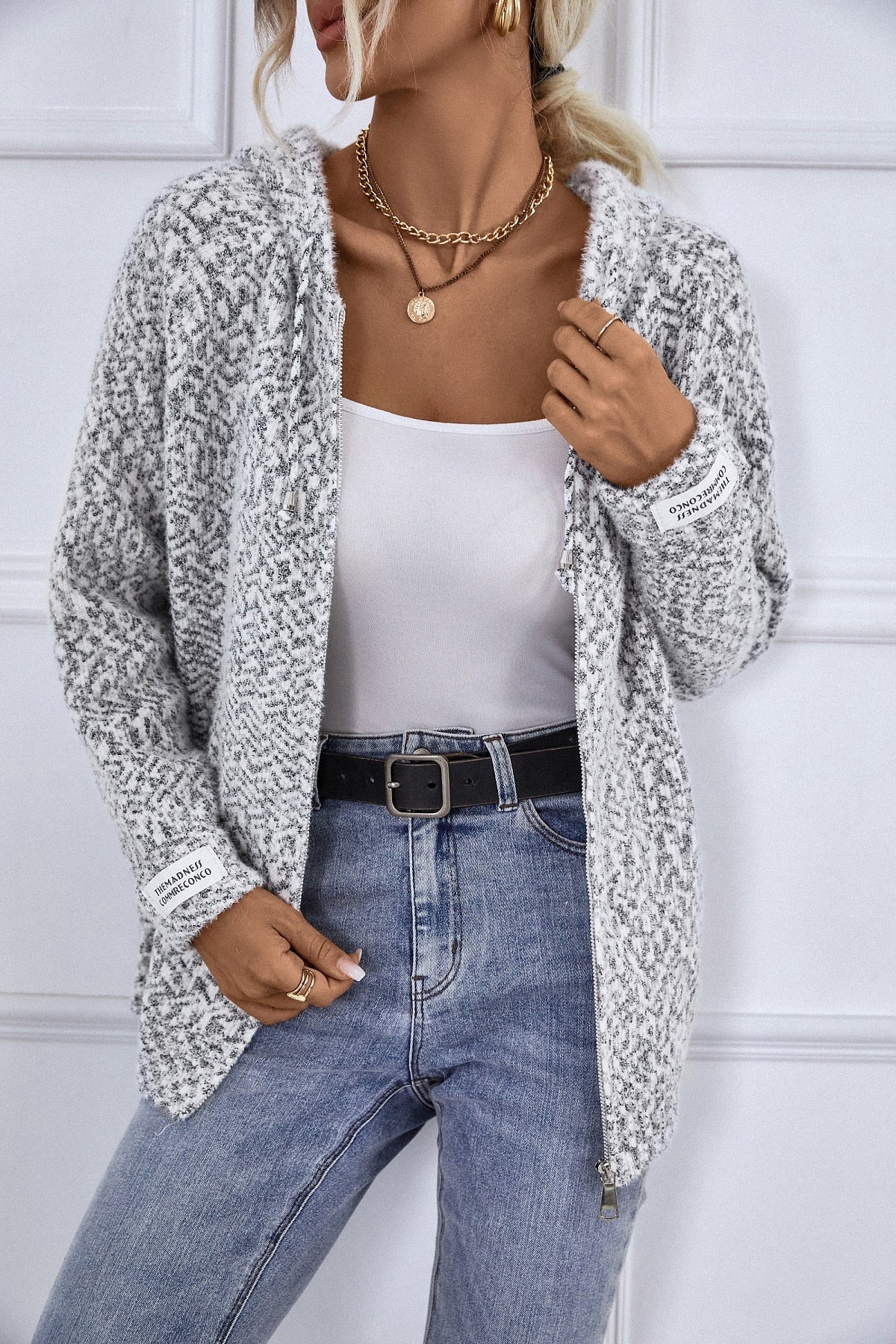 Hooded Zipper Sweater for Women