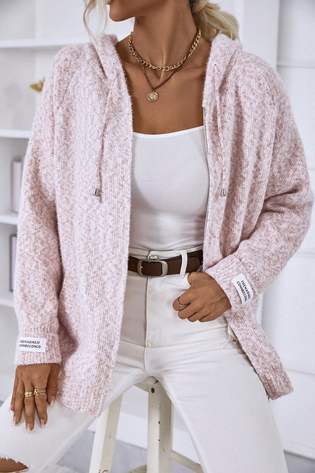 Hooded Zipper Sweater for Women