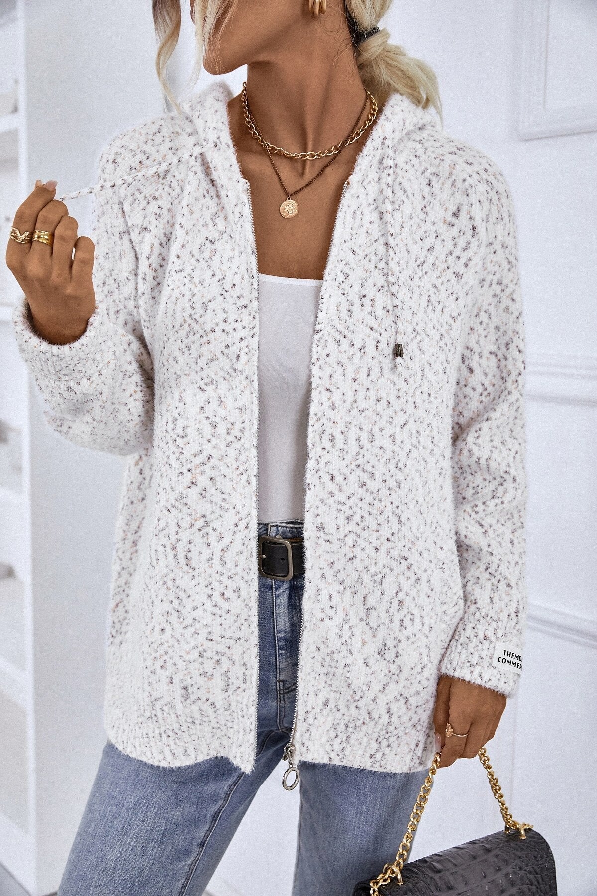 Hooded Zipper Sweater for Women
