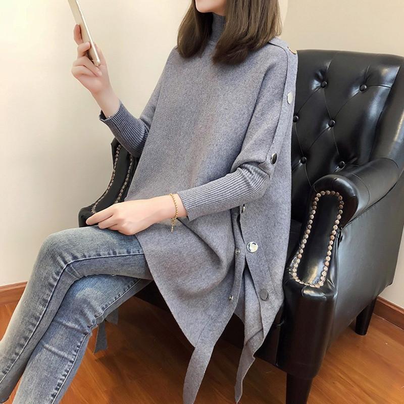 One Size Pullover Cloak Sweater for Women