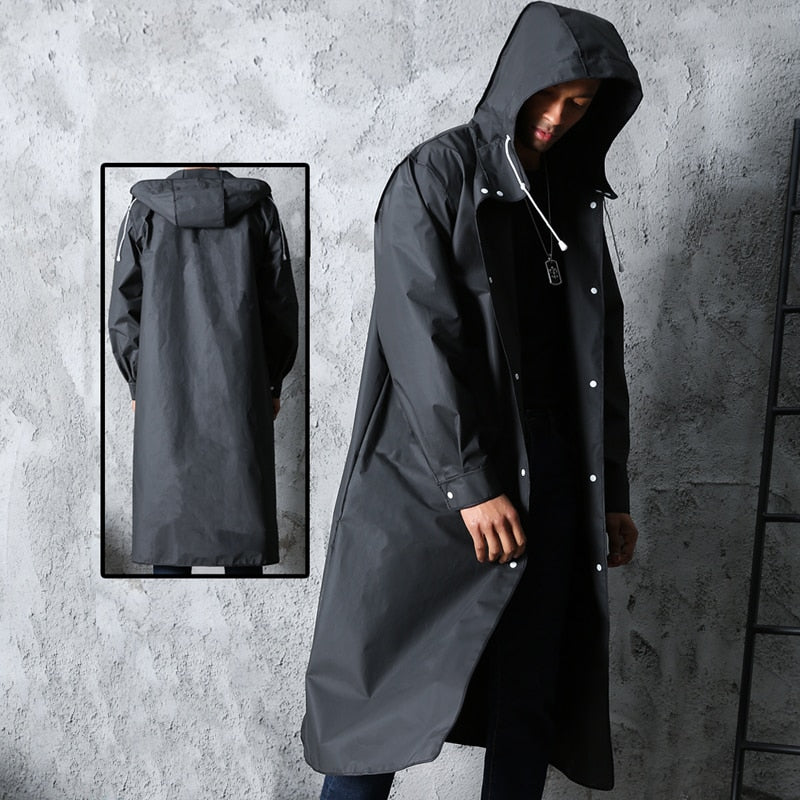 Waterproof Long Coat Hooded For Outdoor Hiking ,Travel, Fishing and Climbing