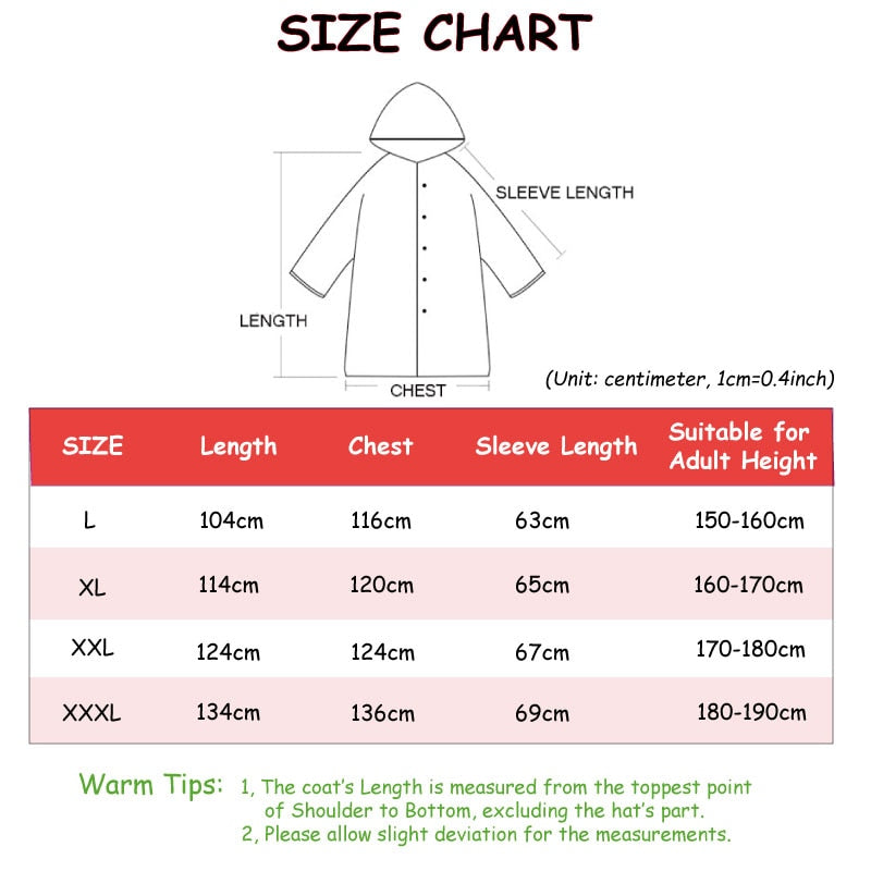 Waterproof Long Coat Hooded For Outdoor Hiking ,Travel, Fishing and Climbing