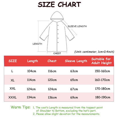 Waterproof Long Coat Hooded For Outdoor Hiking ,Travel, Fishing and Climbing