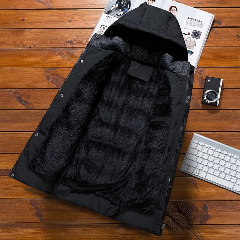 Winter Casual Thick Warm Windproof Parker Jackets for Men
