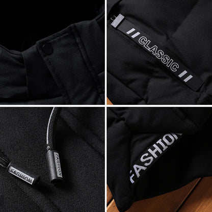 Winter Casual Thick Warm Windproof Parker Jackets for Men